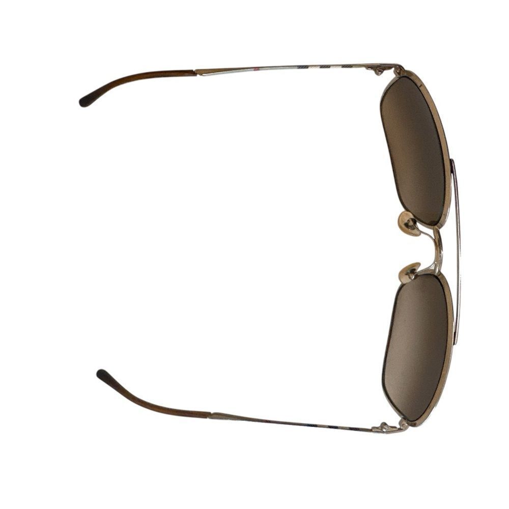 Burberry Gold Aviator Sunglasses with Check Case - Picture 4 of 9